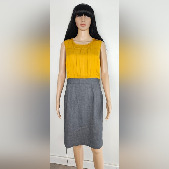 Banana Republic Mustard and Gray Dress Size 8 - Picture 1 of 11
